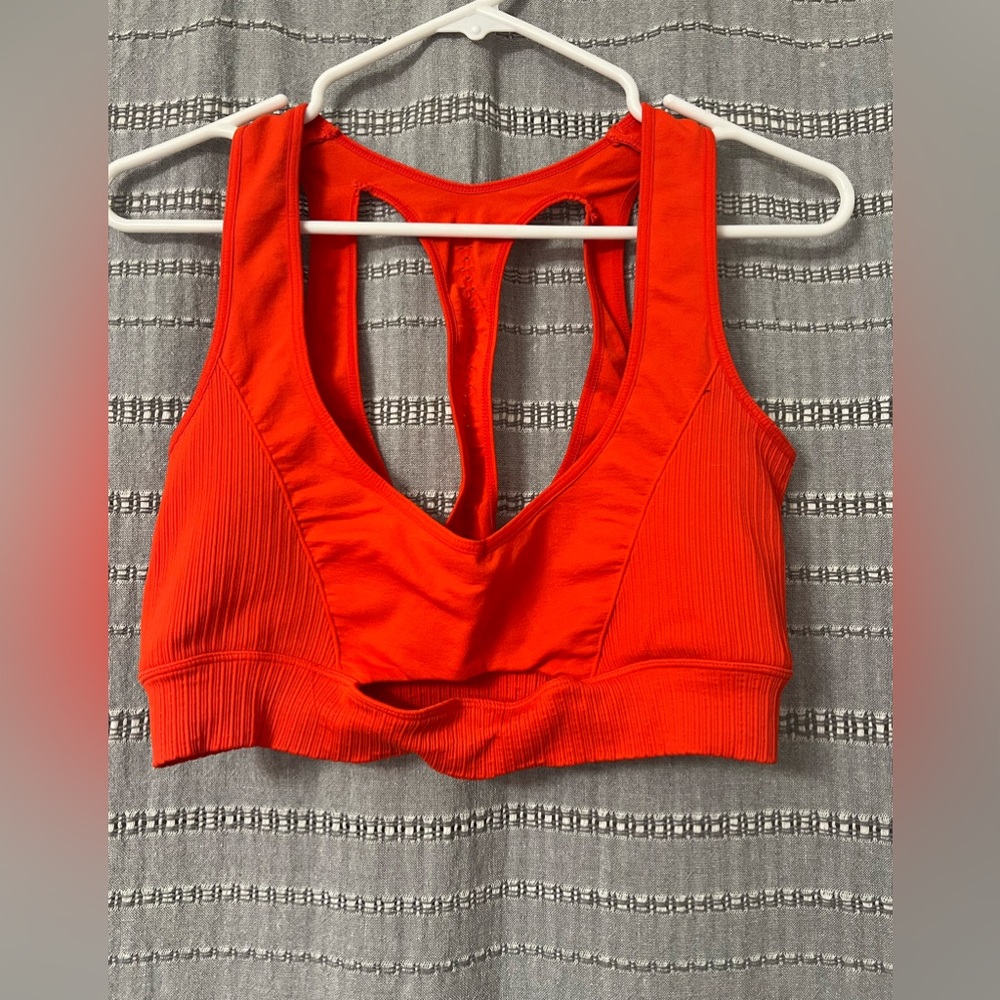 Free People Sport crop tank bright red